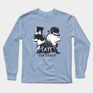 Gentleman duo cats Long Sleeve T-Shirt